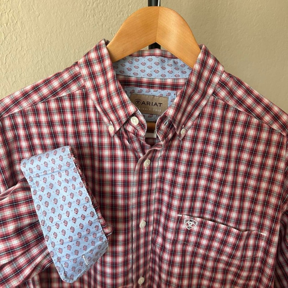 Ariat Plaid Red Button Up Shirt